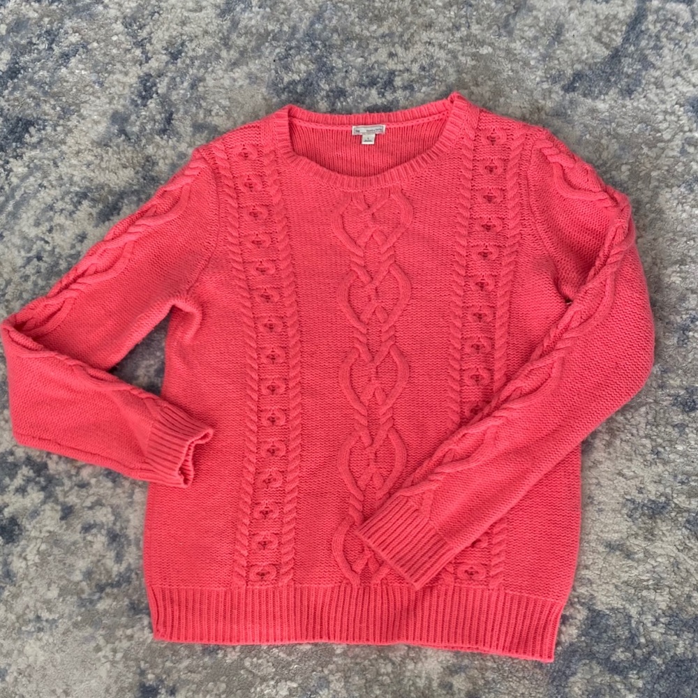 Bright Salmon colored GAP sweater